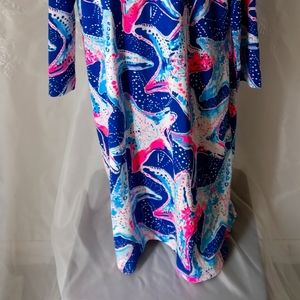LILLY PULITZER COSMIC PINK STARFISH COTTON DRESS